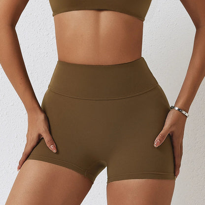 Push Up Shorts Brown