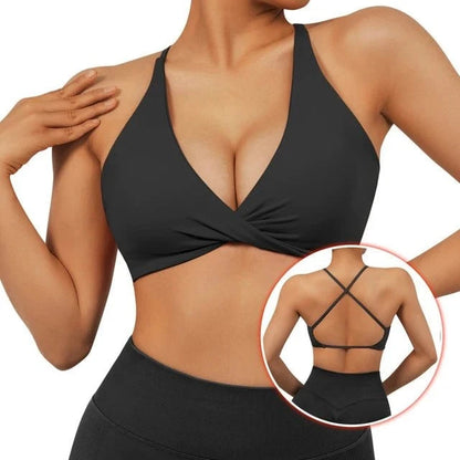 Black Push up Sports Bra