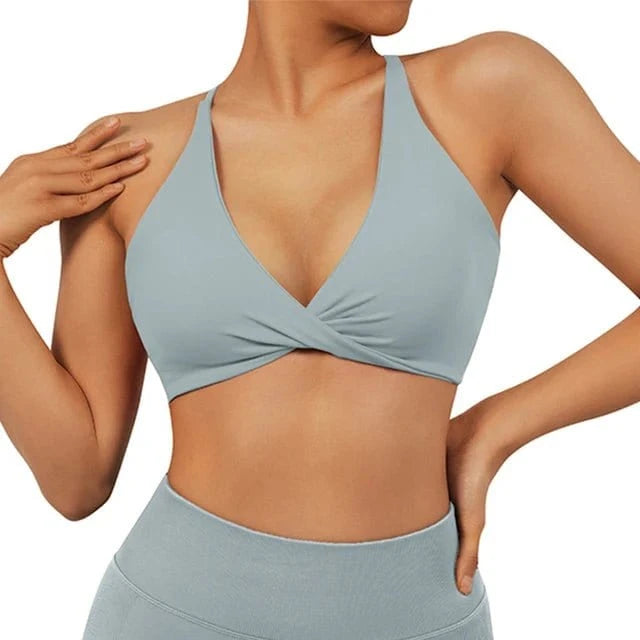 Gray Push up Sports Bra