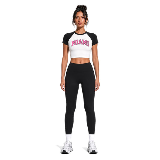 Raglan Color Block Baby Tee — front