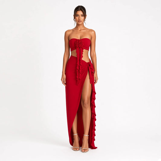 Summer Maxi Set — Red front