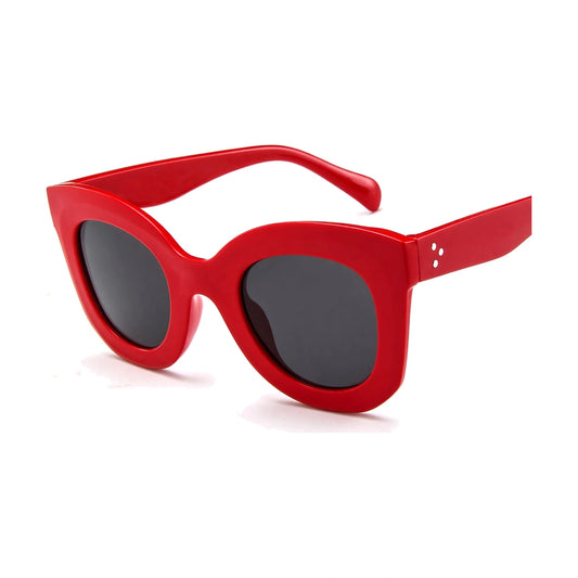 Rivet Cat Eye Sunglasses — red front