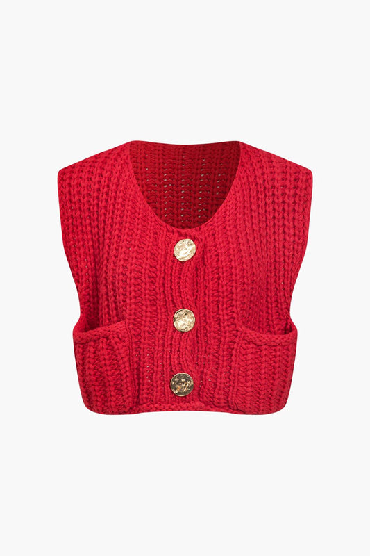 Red Knitted Vest