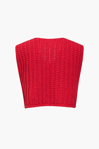 Red Knitted Vest