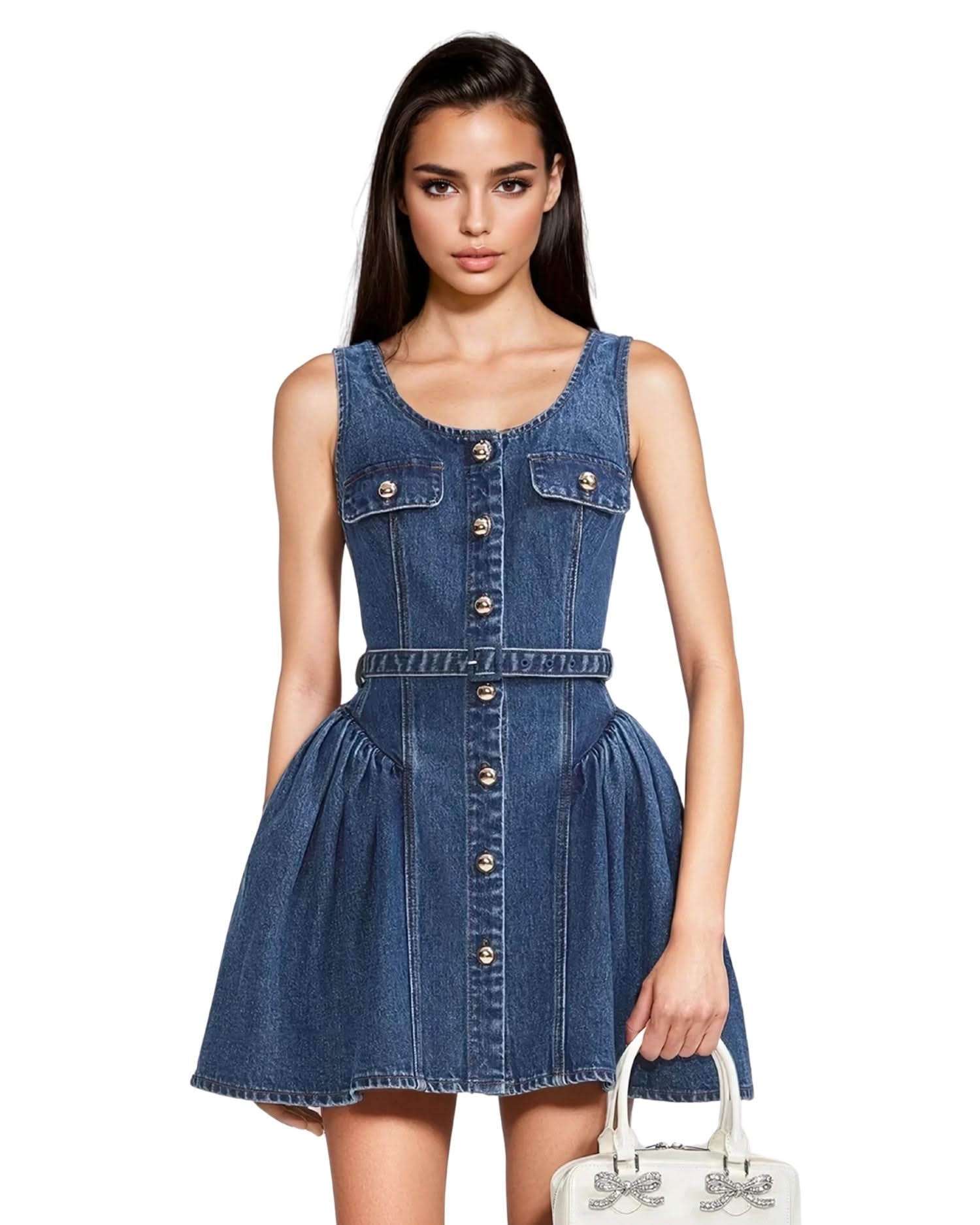 Retro Denim Sleeveless Dress Retro Denim Sleeveless Dress
