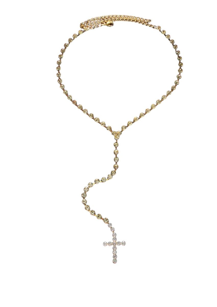 Rhinestone Cross Necklace