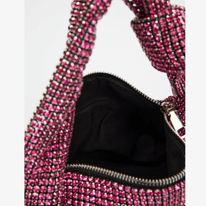 Rhinestone Embellished Knotted Handbag