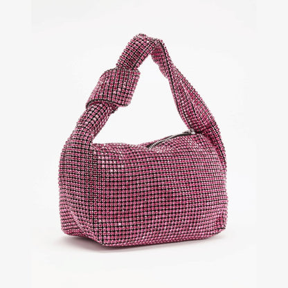 Rhinestone Embellished Knotted Handbag