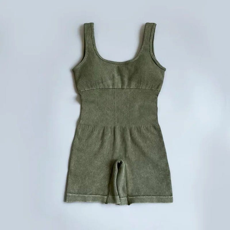 Ribbed Tank Top Rompers