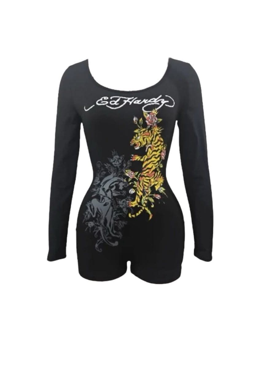 Romper Long Sleeve with Printed Design | Mabel Love Co Jumpsuits & Rompers Romper Long Sleeve with Printed Design | Mabel Love Co Jumpsuits & Rompers