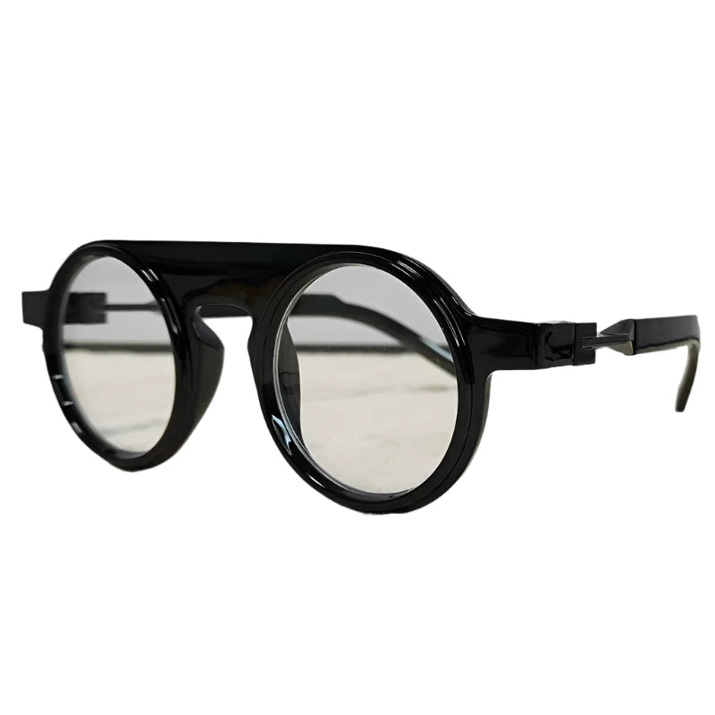 Round Frame Vintage Glasses - Clear Lens