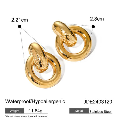 Round Knot Stud Earrings