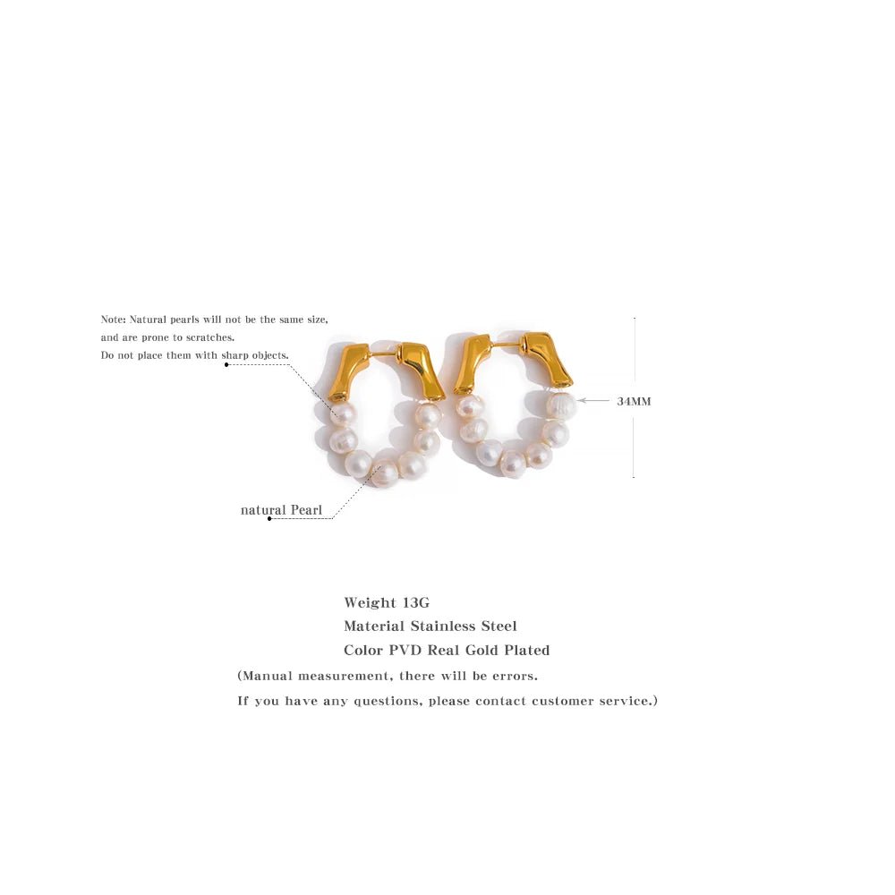 Royal Pearl Hoop Earrings