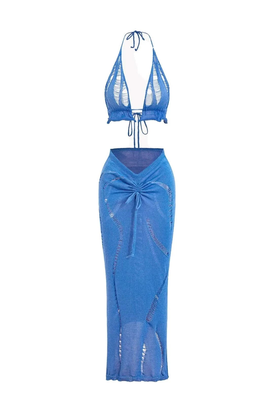 2 piece knitted dress Sultry Two-Piece Beachwear Set