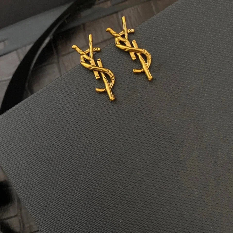 Gold Saint Laurent Earrings