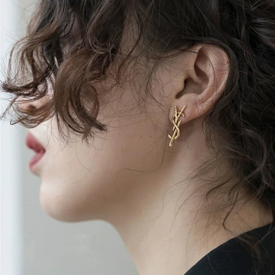 Gold Saint Laurent Earrings