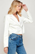 CROPPED FAUX BLAZER, [product type]
