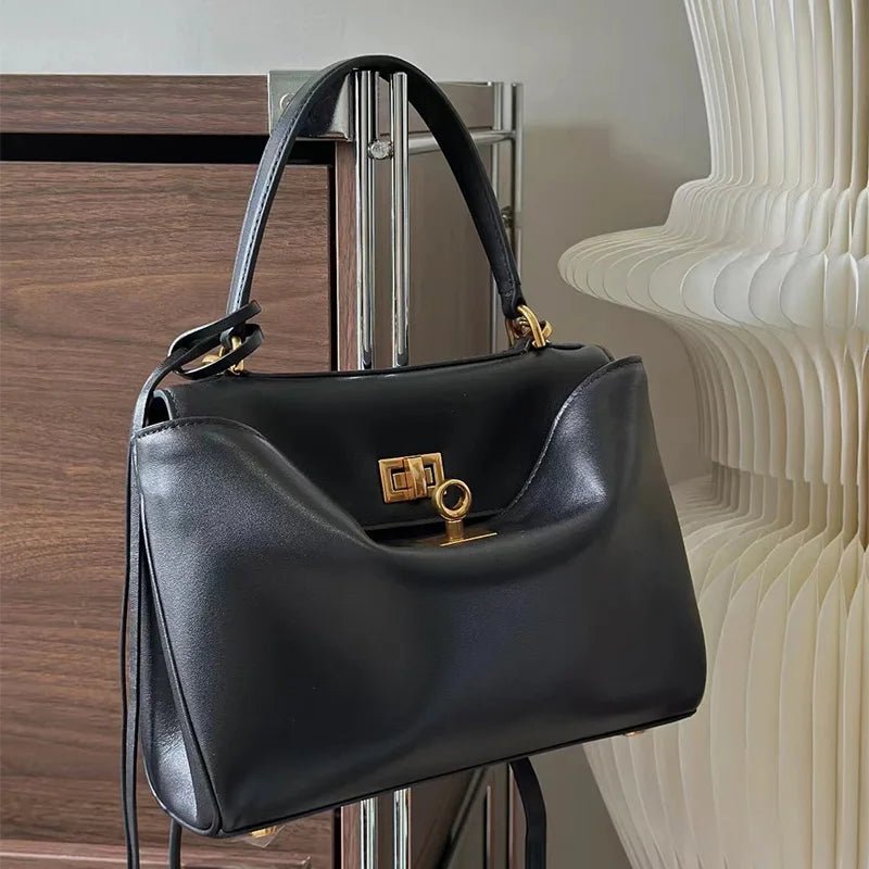 Black Satchel Handbag 4