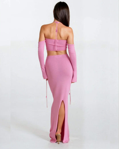 Seductive Tube Top & Skirt Set