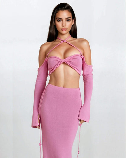 Seductive Tube Top & Skirt Set