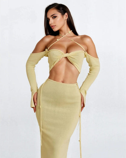Seductive Tube Top & Skirt Set