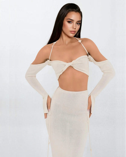 Seductive Tube Top & Skirt Set