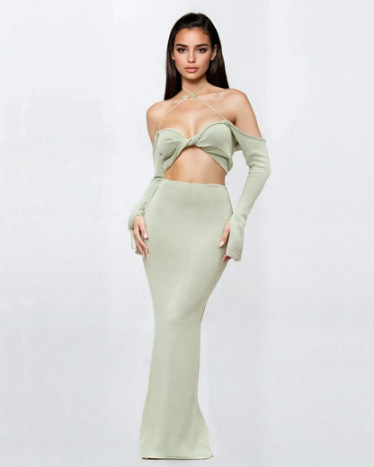 Seductive Tube Top & Skirt Set