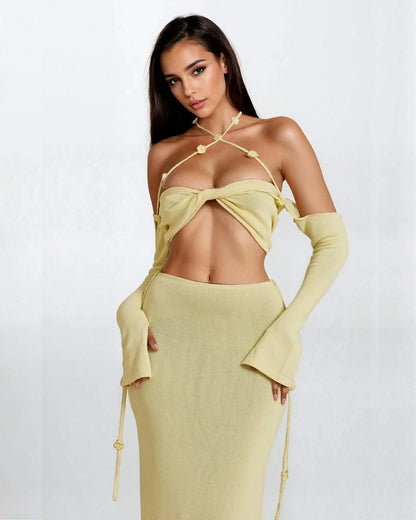 Seductive Tube Top & Skirt Set