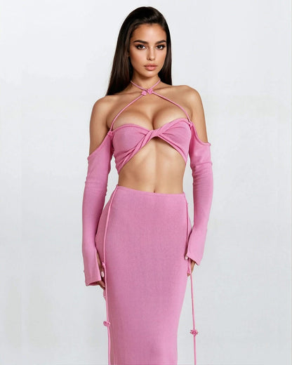 Seductive Tube Top & Skirt Set