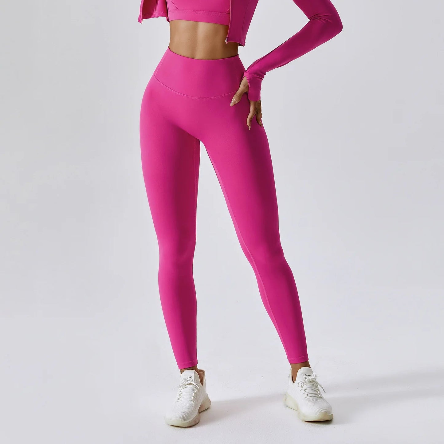 Magenta High - Waist Fitness Leggings