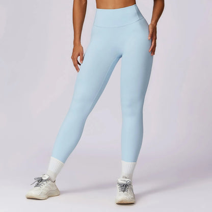 Light Blue High - Waist Fitness Leggings