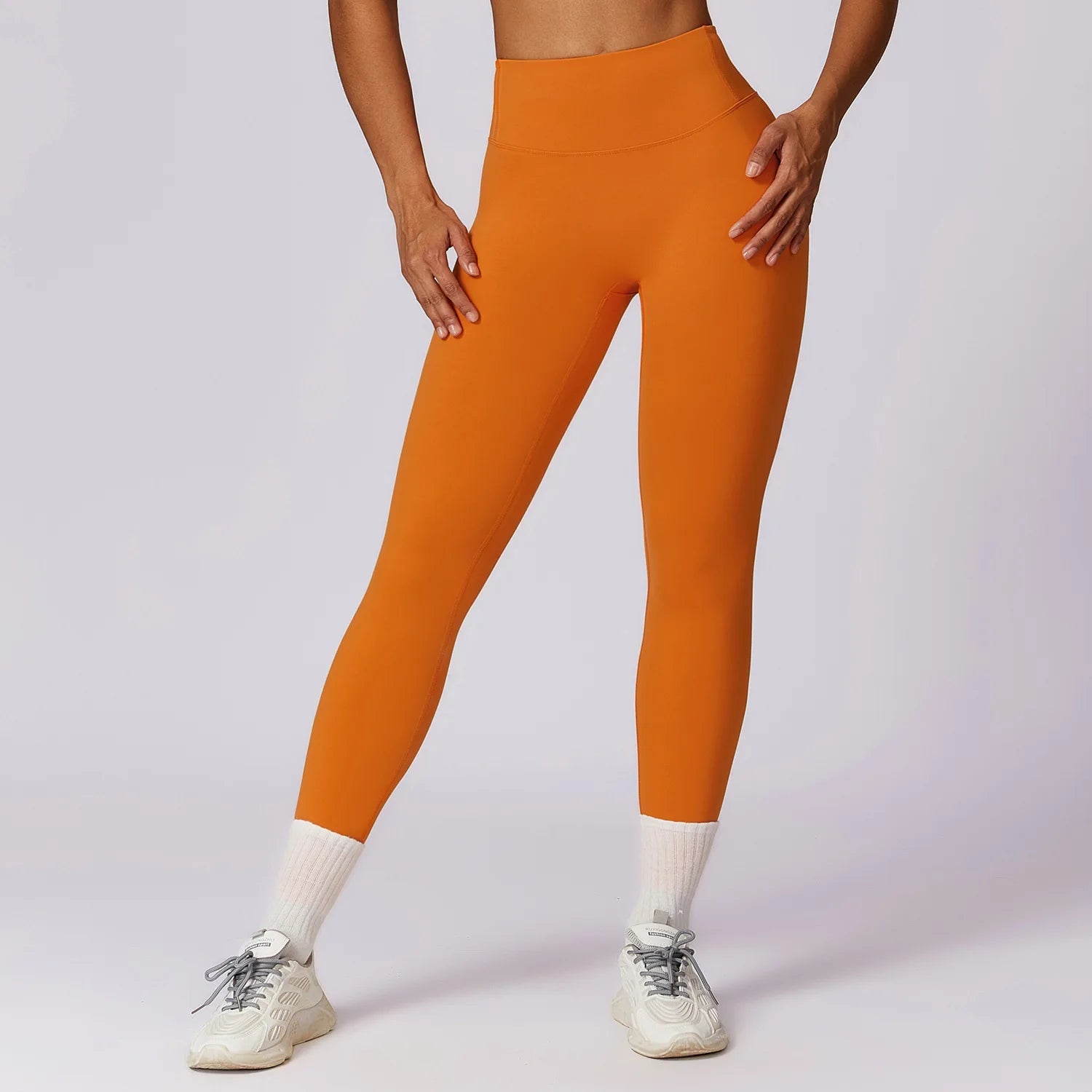 Orange High - Waist Fitness Leggings