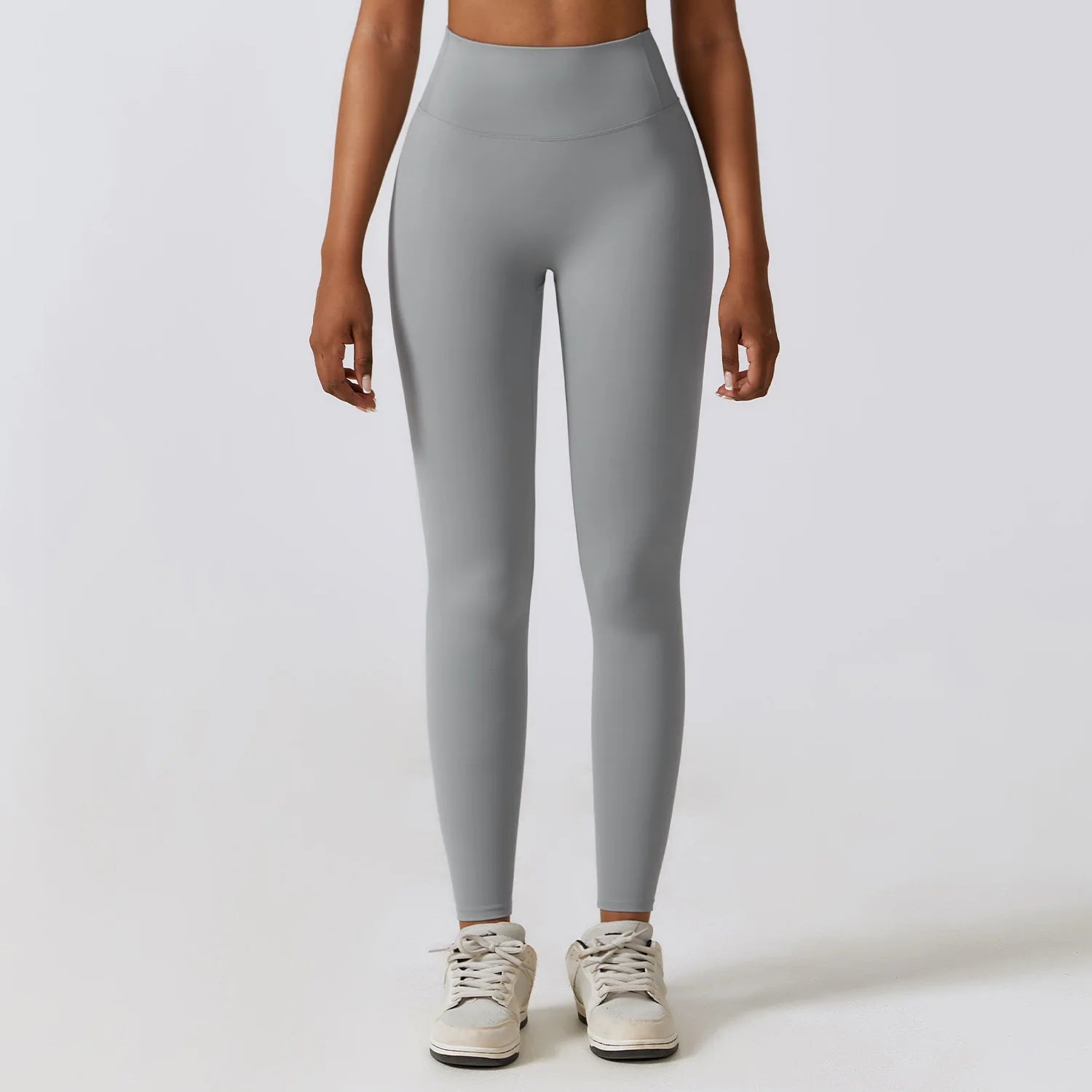 Light Gray High - Waist Fitness Leggings