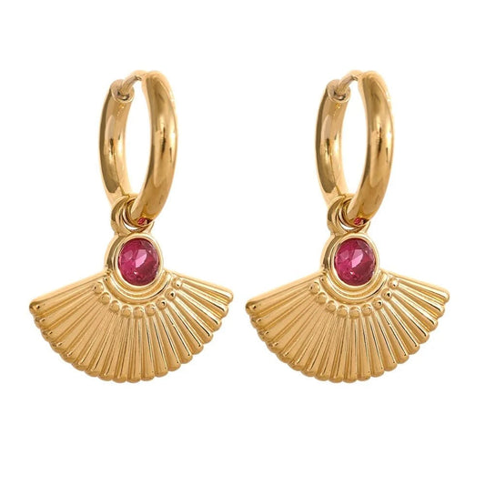 Red Sensu Earrings - Size details