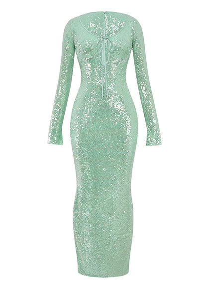 Sequin Tie - Front Gown