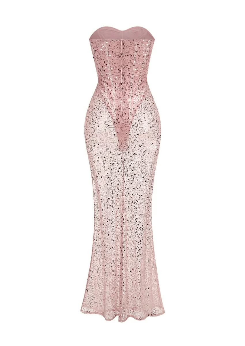 Sequined Corset Maxi Dress Glamorous Elegance | Mabel Love Co. Sequined Corset Maxi Dress Glamorous Elegance | Mabel Love Co.