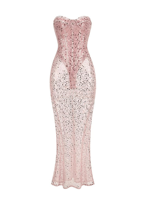 a pink prom dress