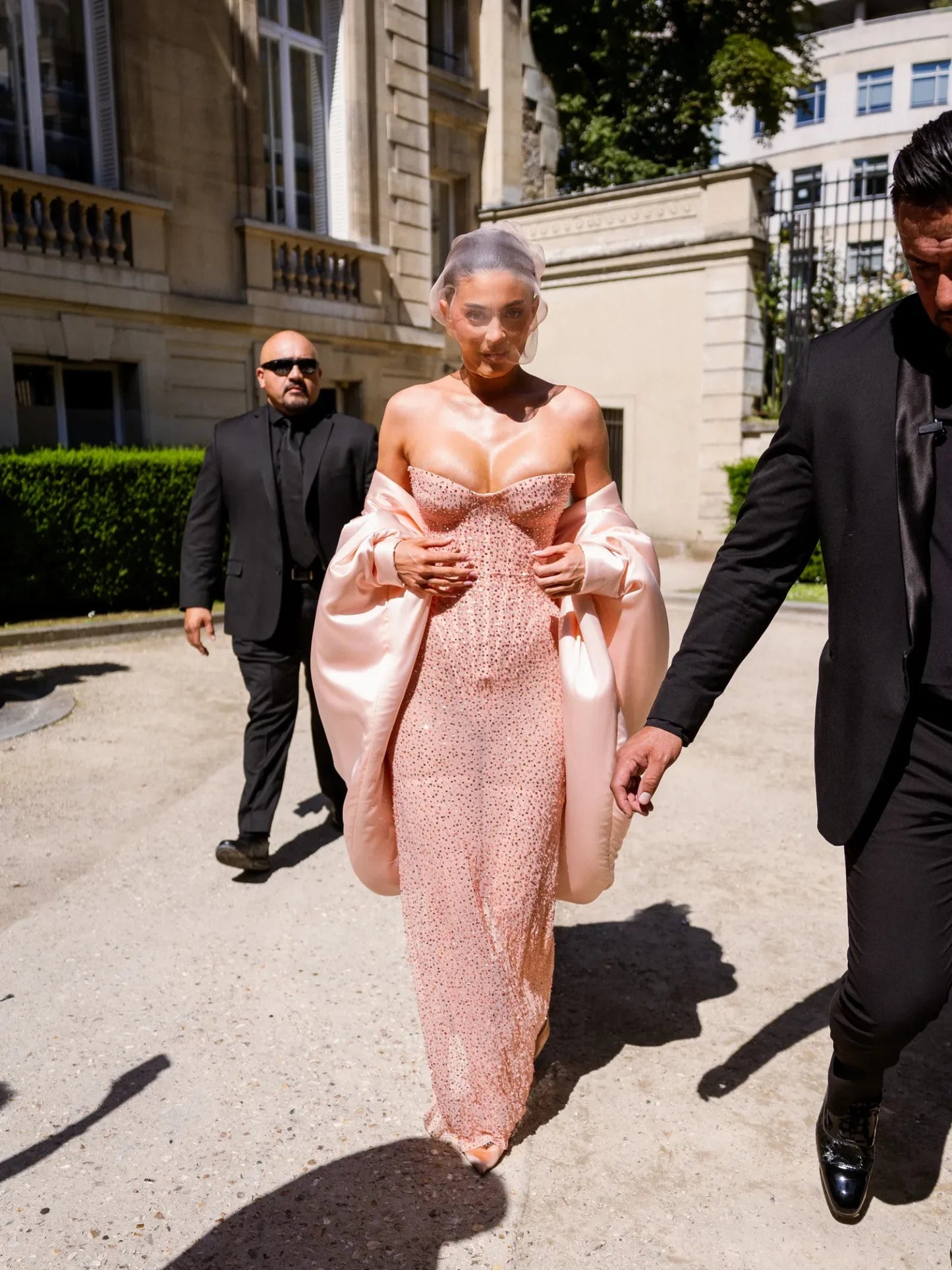 Sequined Pink Maxi Dress