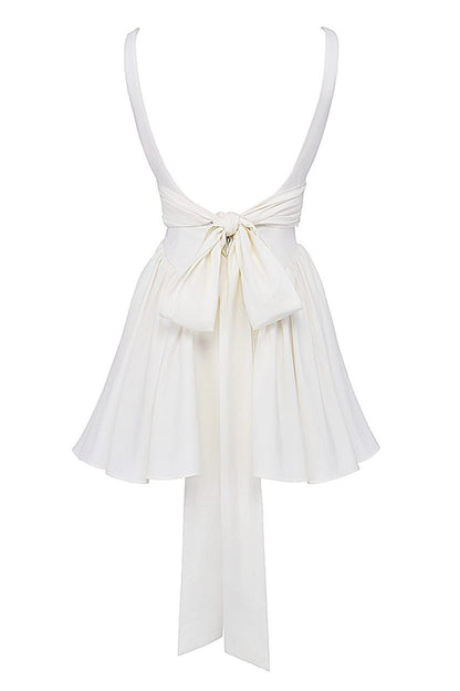 sexy white backless dress Sexy Backless Mini Party Dress