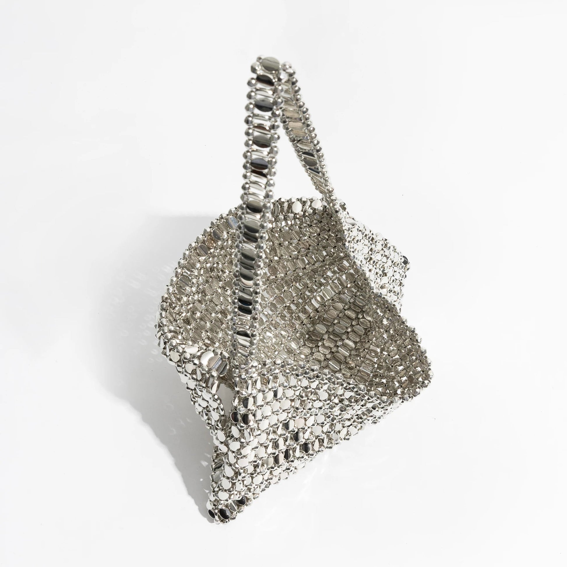 Silver Chainmail Evening Bag - Inside Details