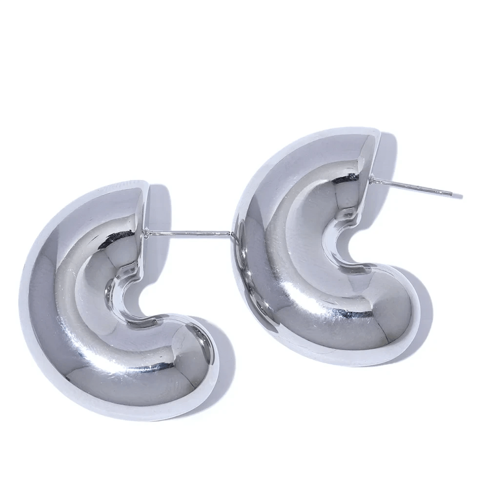 Silver hoop earrings