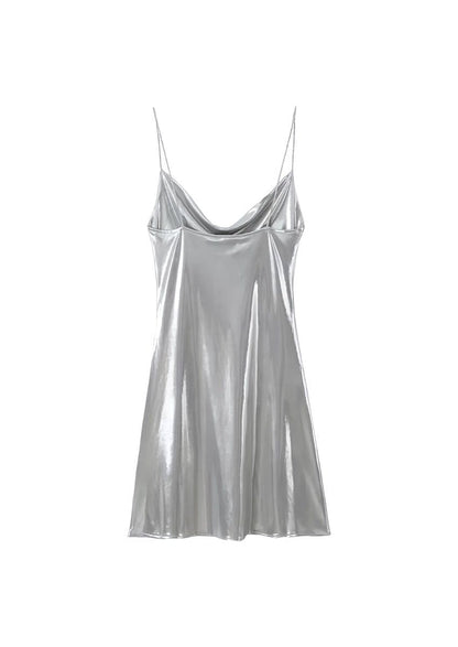 Silver Slip Dress