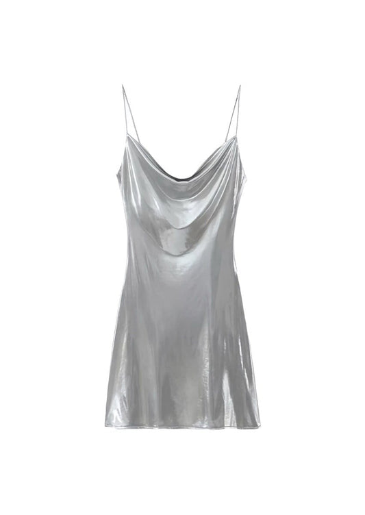 Silver Slip Dress