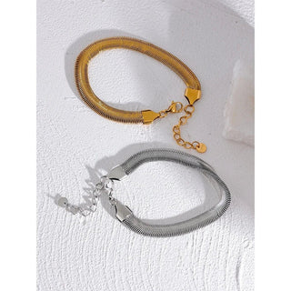 Silver Snake Chain Bracelet - Mabel Love Co - Bracelets