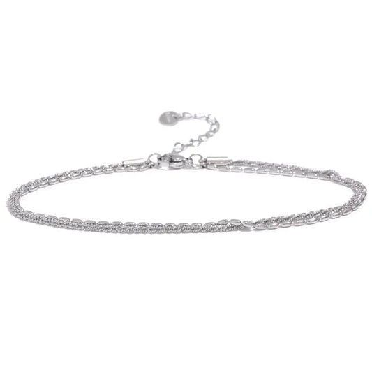 Silver Stainless Steel Anklet