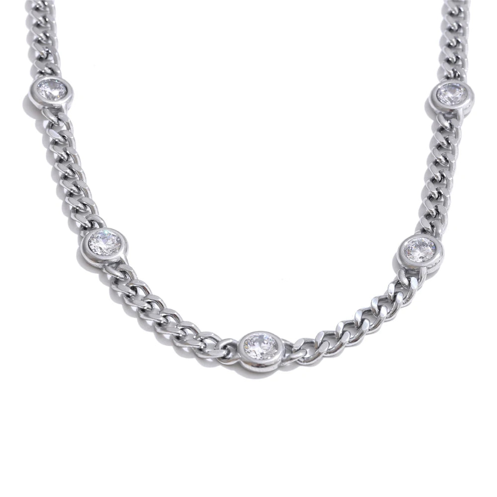 silver station necklace