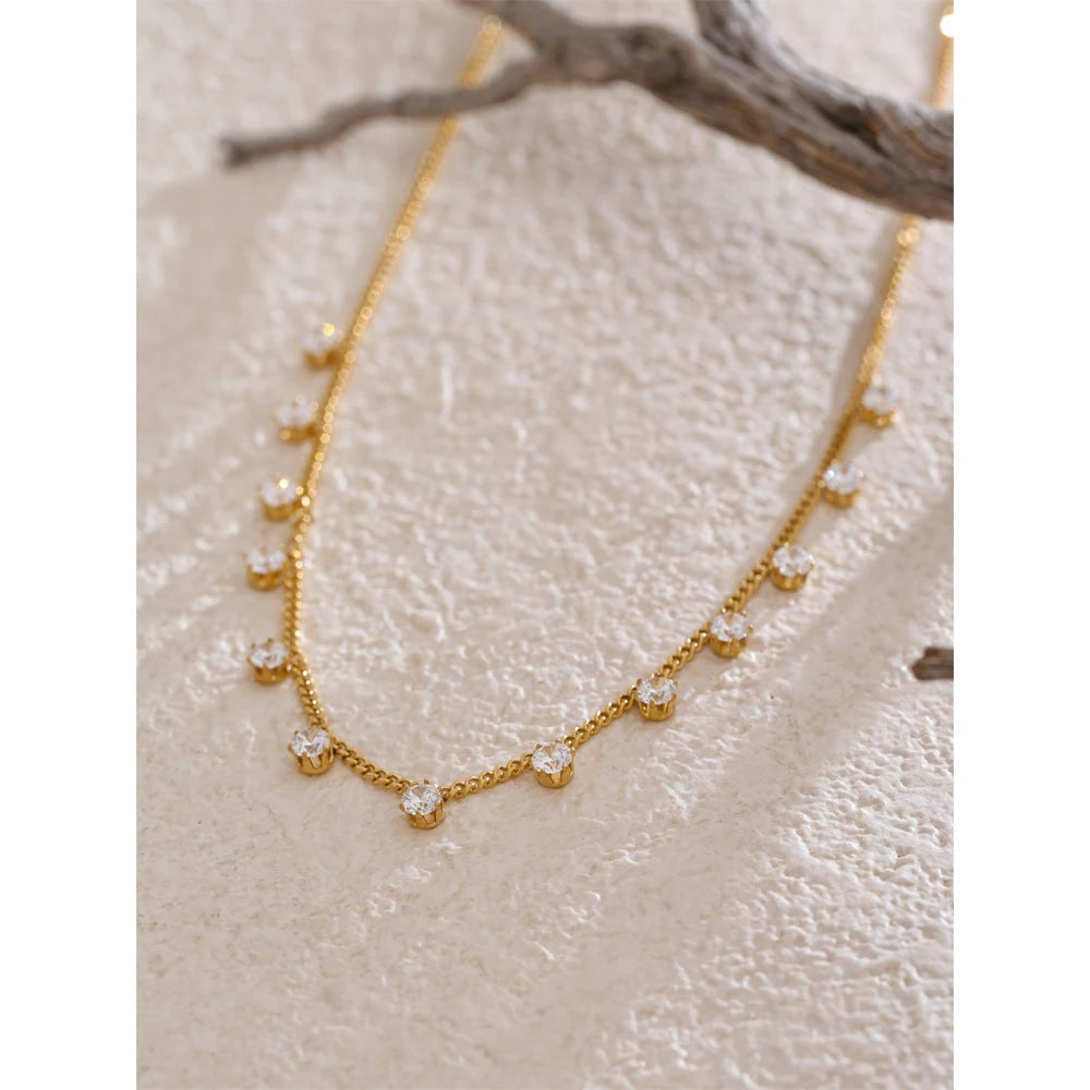 silver tennis necklace