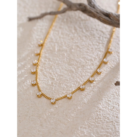 silver tennis necklace