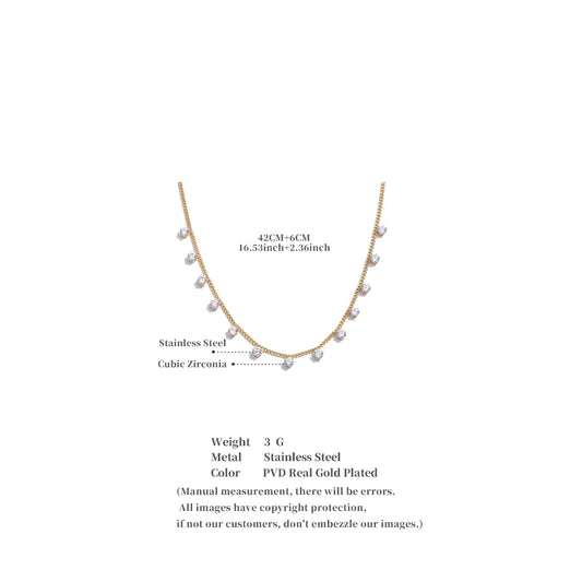 silver tennis necklace