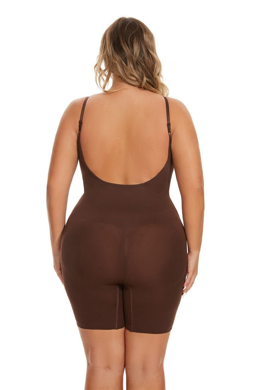 Simple Waist Fitted Belly Contracting And Hip Lifting Exposed Back